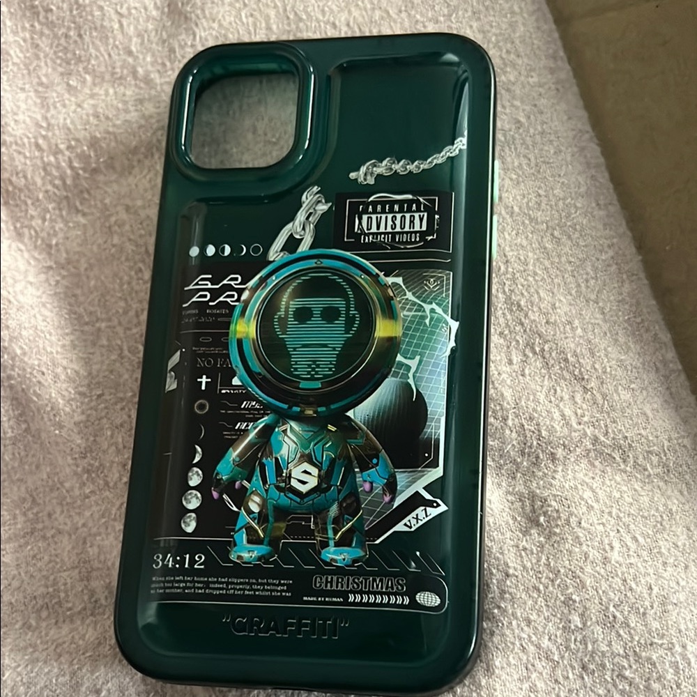 Raffi Green iPhone Case Astronaut Design Durable Protection. Used for iPhone 11.